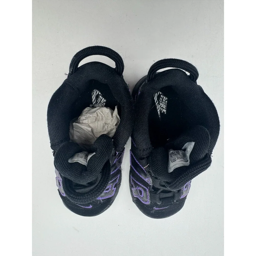 Nike Air More Uptempo Action Black Grape Baby Toddler Child Size 7C DX5956-001